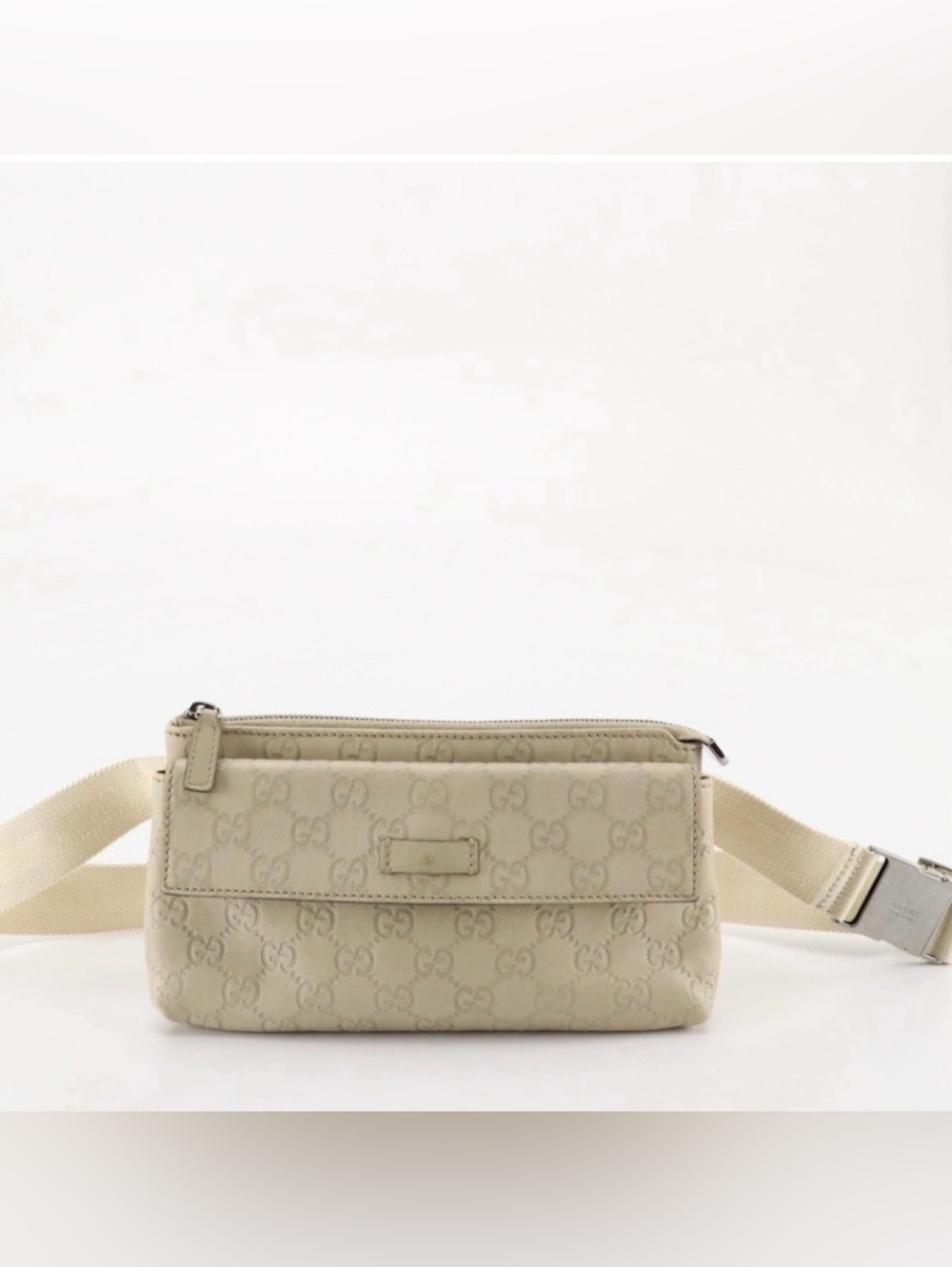 Gucci Guccissima Leather Front-Flap Belt Bag